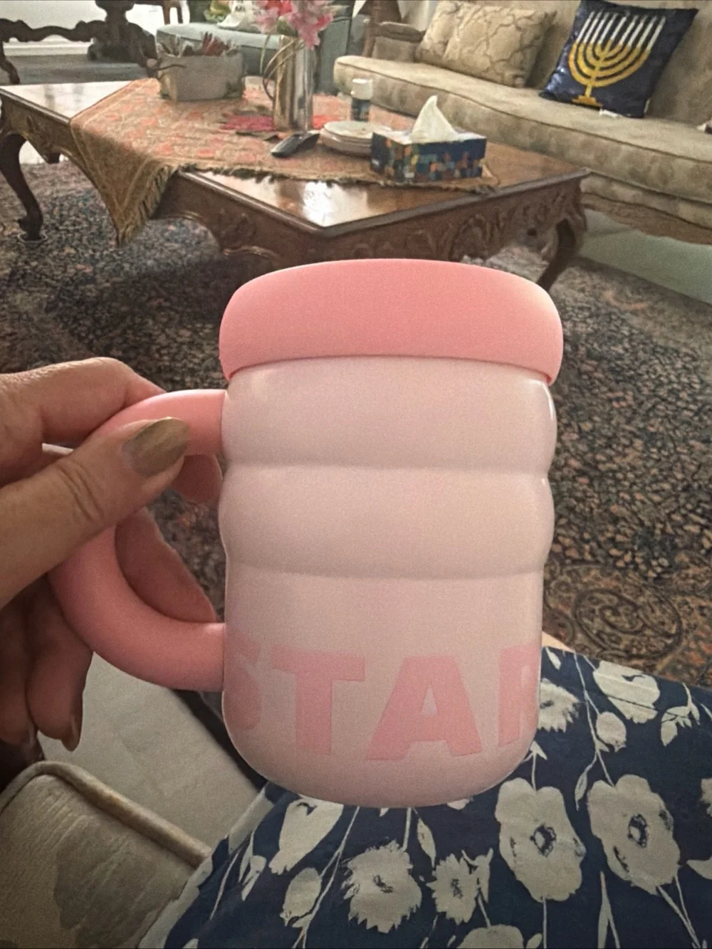 Starbucks Pink Insulated Foam Travel Mug